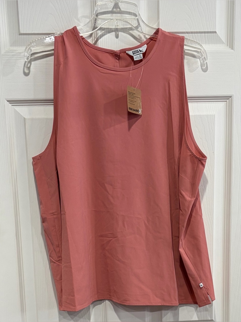Eddie Bauer Women's XL Departure Tank Top- UPF 50+ Sleeveless Desert Pink NWT